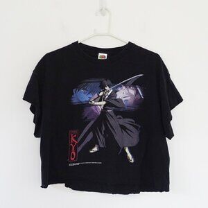 Vintage y2k anime samurai deeper kyo cut off cropped t shirt XL